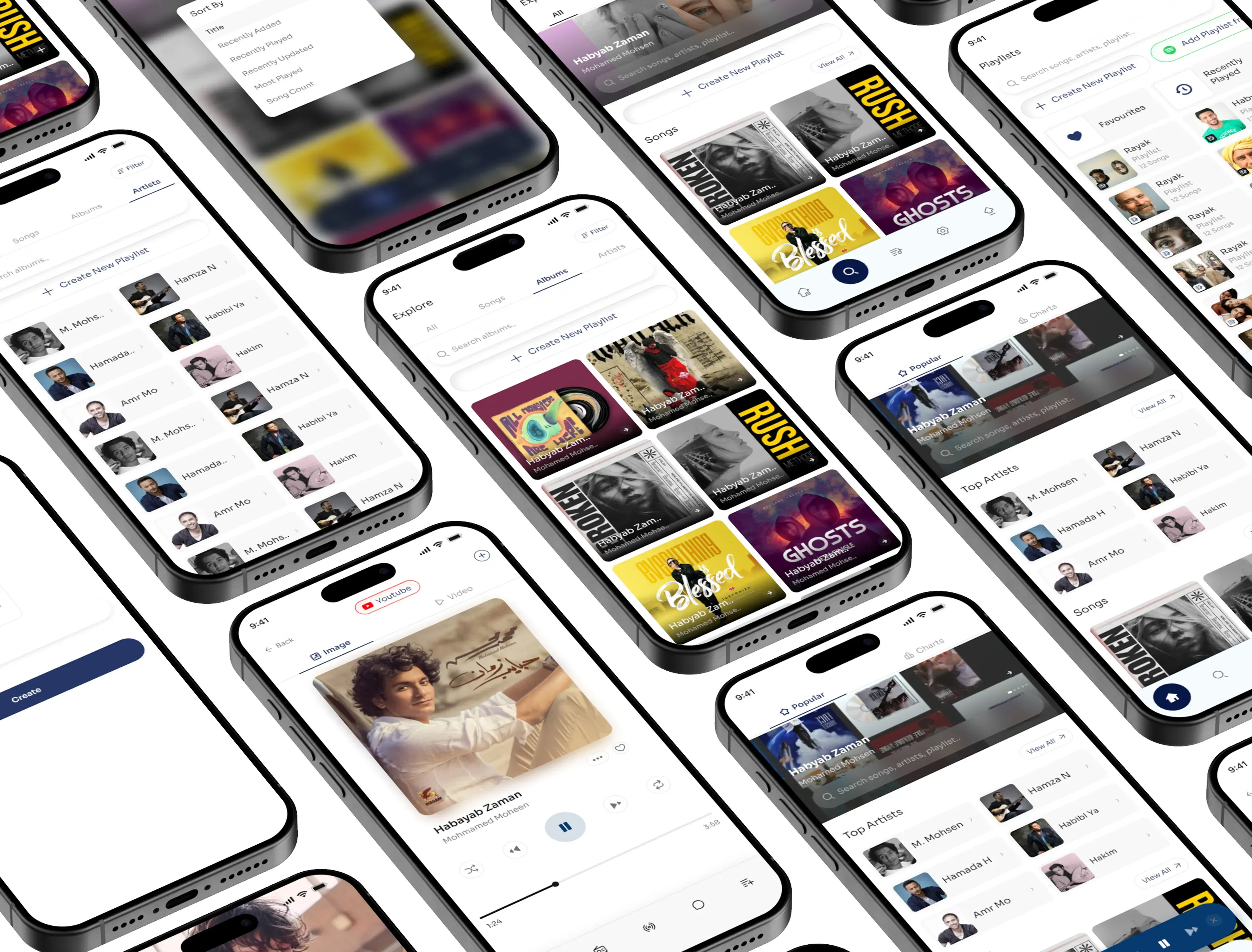 pandora-music-app-screens